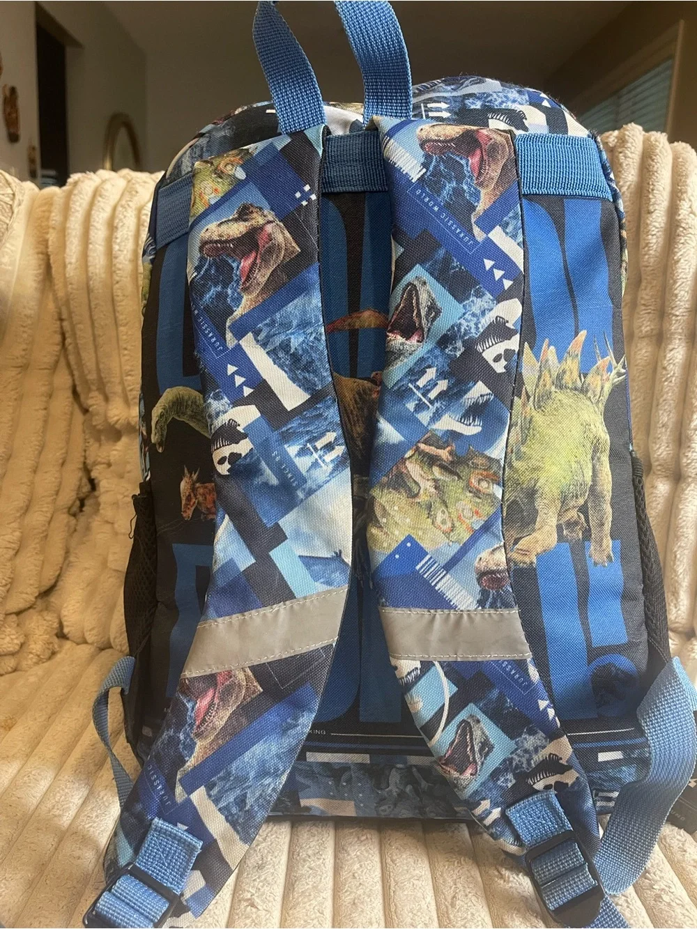 Jurassic World Raptor 3D Dinosaur Backpack Boys School Book Bag Blue